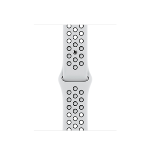 Replacement strap Apple Watch 41mm Pure Platinum/Black Nike Sport Band - Regular ML843ZM/A