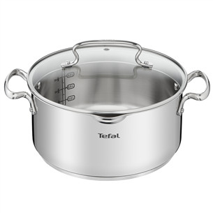 Tefal Duetto+, диаметр 24 см, серый - Кастрюля с крышкой