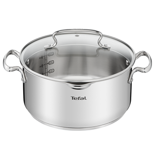 Tefal Duetto+, диаметр 24 см, серый - Кастрюля с крышкой