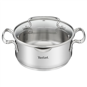 Tefal Duetto+ 18 cm, 2 L, roostevaba teras - Kaanega pott
