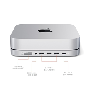 USB Jagaja ja SSD karp Satechi Mac Mini