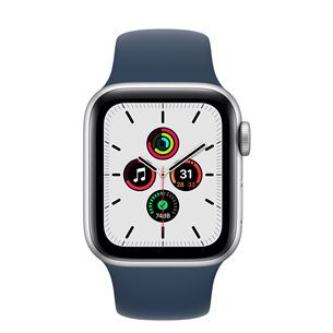 Apple Watch SE GPS, 40mm Silver/Blue, Regular - Nutikell