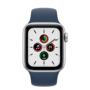 Apple Watch SE GPS, 40мм Silver/Blue, Regular - Смарт-часы