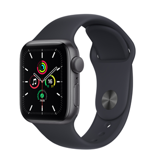 Apple Watch SE GPS, 40mm Space Grey/Midnight, Regular - Nutikell MKQ13EL/A