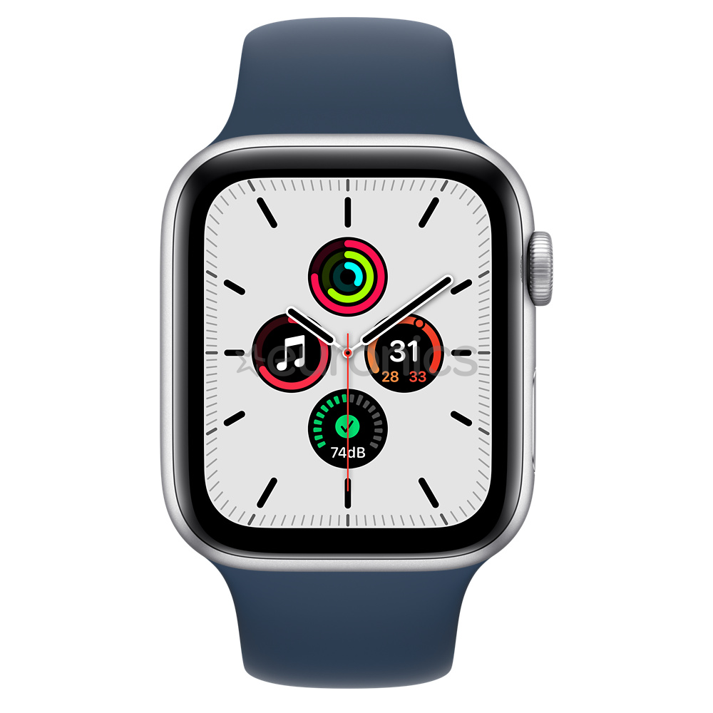 Apple Watch SE GPS, 44mm Silver/Blue, Regular - Nutikell