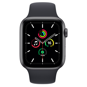 Apple Watch SE GPS, 44mm Space Grey/Midnight, Regular - Smartwatch