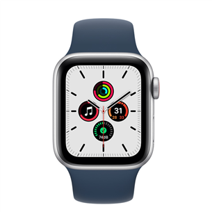 Apple Watch SE GPS + Cellular, 40 mm Silver/Blue, Regular - Smartwatch