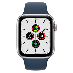 Apple Watch SE GPS + Cellular, 44mm Silver/Blue, Regular - Nutikell
