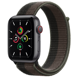 Apple Watch SE GPS + Cellular, 44mm Space Grey/Grey - Nutikell MKT53EL/A