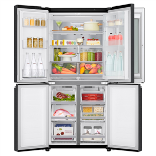 LG, InstaView, 530 L, height 179 cm, black - SBS Refrigerator