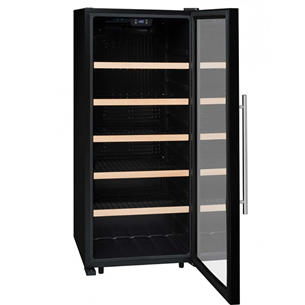 La Sommeliere, 121 bottles, height 128 cm, black - Wine Cooler