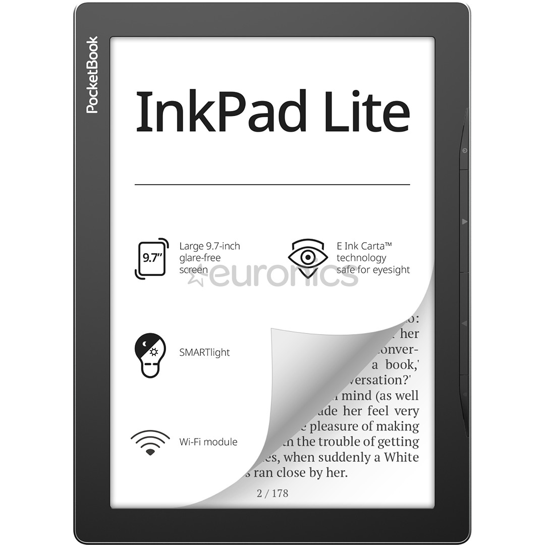 PocketBook InkPad Lite, 9,7", 8 ГБ, черный - Электронная книга