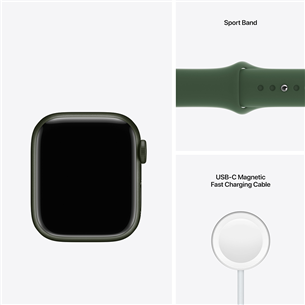 Apple Watch Series 7 GPS, 41 мм, Green, Regular - Смарт-часы