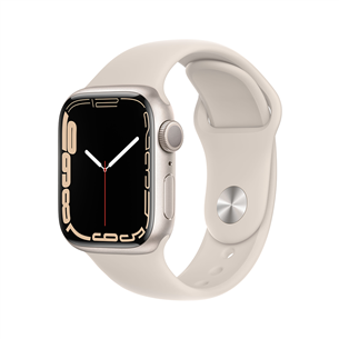 Apple Watch Series 7 GPS, 41мм Starlight, Regular - Смарт-часы MKMY3EL/A