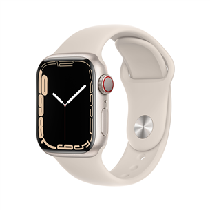 Apple Watch Series 7 GPS + Cellular, 41mm Starlight, Regular - Smartwatch MKHR3EL/A