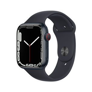Apple Watch Series 7 GPS + Cellular, 45mm Midnight, Regular - Nutikell MKJP3EL/A