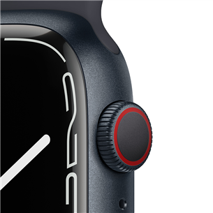 Apple Watch Series 7 GPS + Cellular, 45 mm Midnight, Regular - Smartwatch