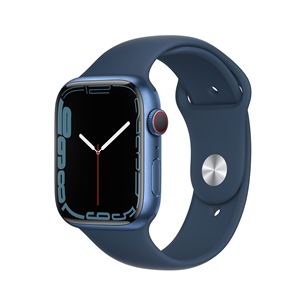Apple Watch Series 7 GPS + Cellular, 45 мм, Blue, Regular - Смарт-часы MKJT3EL/A