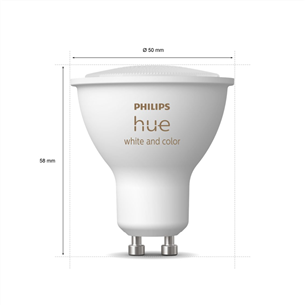 Philips Hue White and Color Ambiance Bluetooth, GU10, цветной - Умная лампа