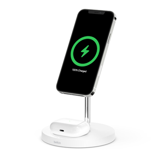 Belkin Boost Charge Pro 2-in-1, MagSafe, 15 W, valge - Laadimisdokk