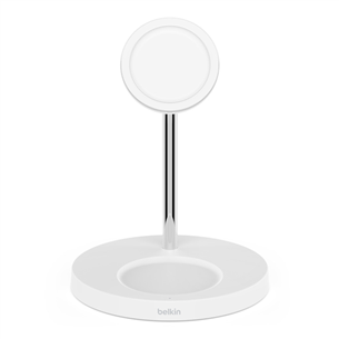 Belkin Boost Charge Pro 2-in-1, MagSafe, 15 W, white - Wireless charger