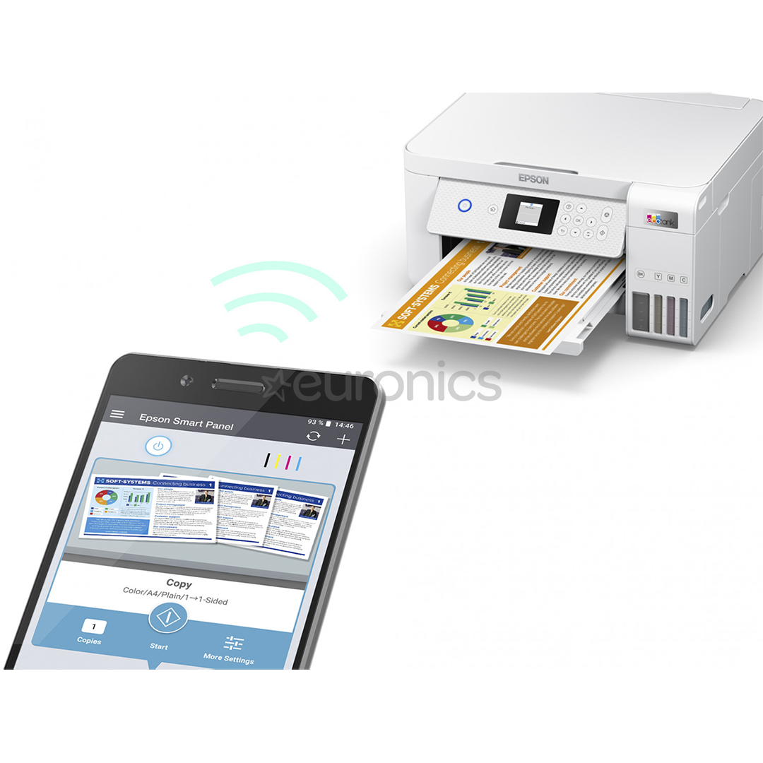 Epson EcoTank L4266, WiFi, дуплекс, белый - Многофункциональный цветной струйный принтер