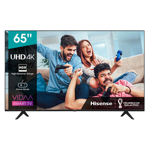 Hisense LCD 4K UHD, 65'', jalad äärtes, must - Teler