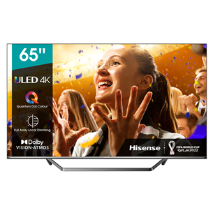 Hisense LCD 4K UHD, 65'', центральная подставка, серебристый - Телевизор