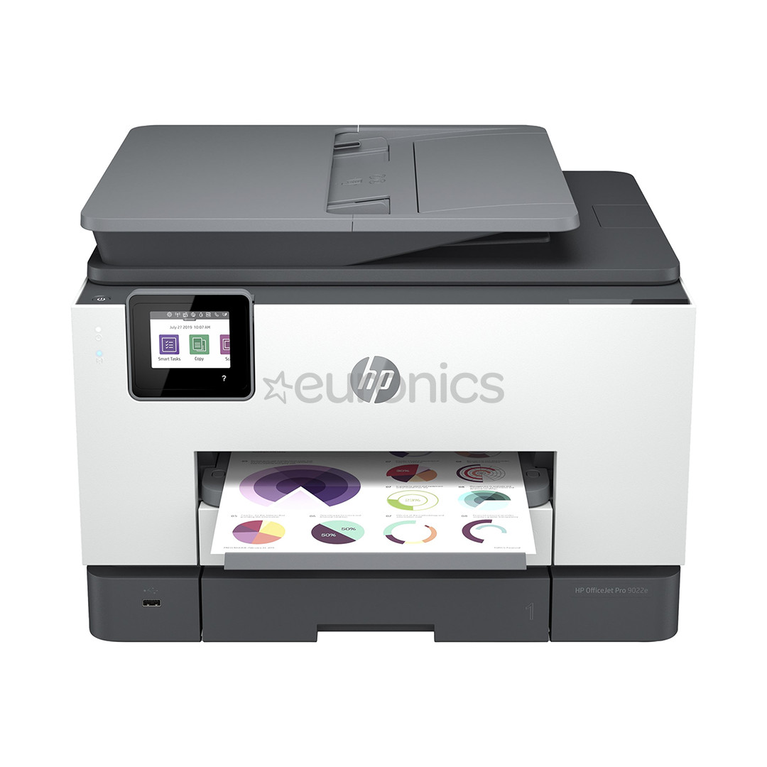 HP Officejet Pro 9022e All-in-One, серый/белый - Многофункциональный цветной струйный принтер