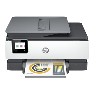 HP Officejet Pro 8022e All-in-One, BT, WiFi, LAN, valge/hall - Multifunktsionaalne värvi-tindiprinter