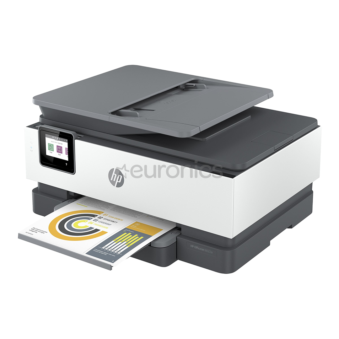 HP Officejet Pro 8022e All-in-One, BT, WiFi, LAN, белый/серый - Многофункциональный цветной струйный принтер