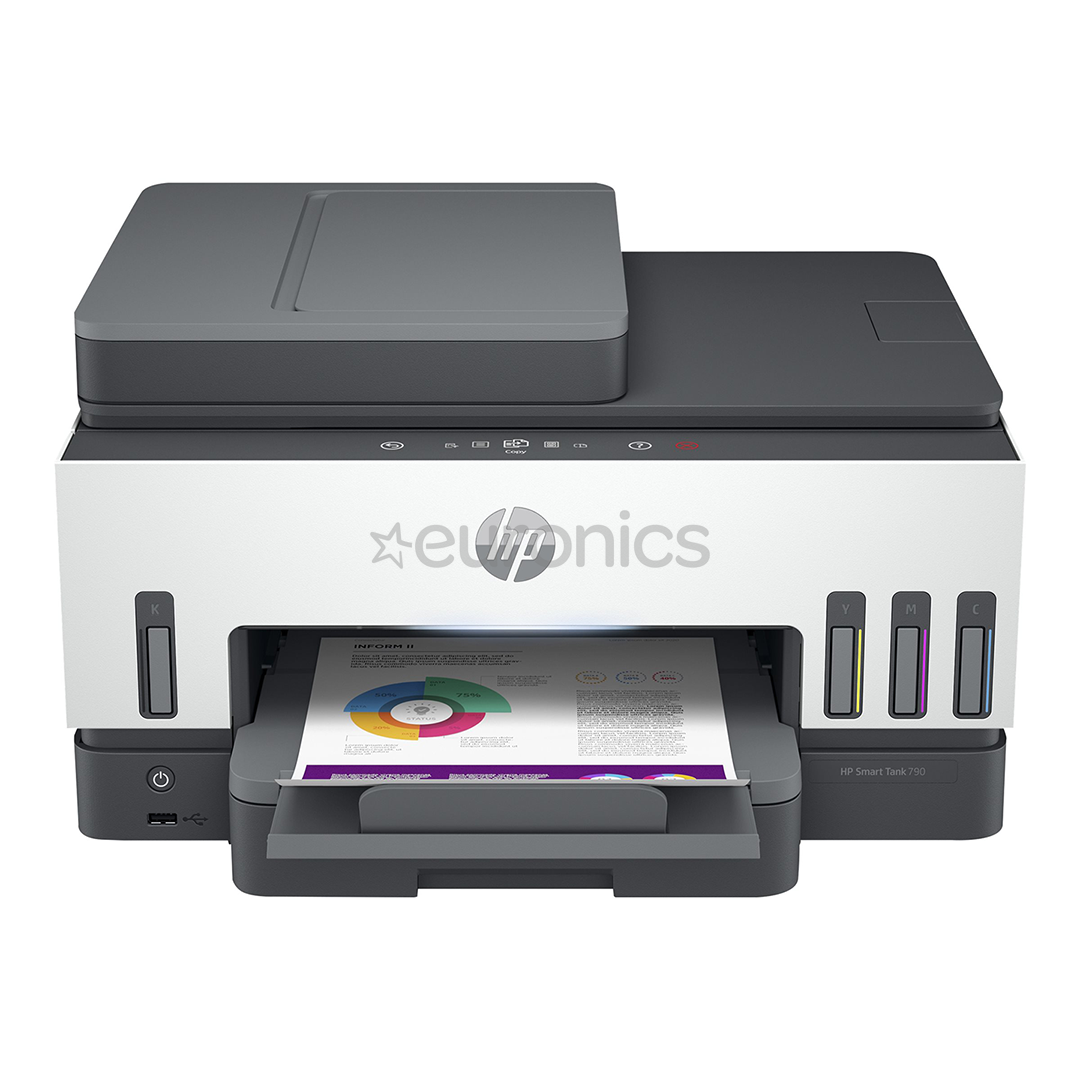 HP Smart Tank 790 All-in-One, BT, WiFi, LAN, dupleks, must - Multifunktsionaalne värvi-tindiprinter