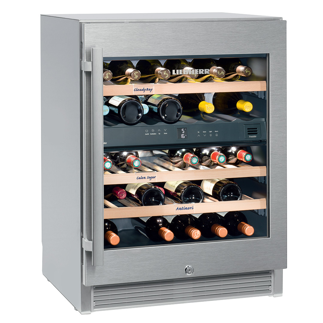 Liebherr Vinidor, 34 pudelit, kõrgus 83 cm, roostevaba teras - Veinikülmik