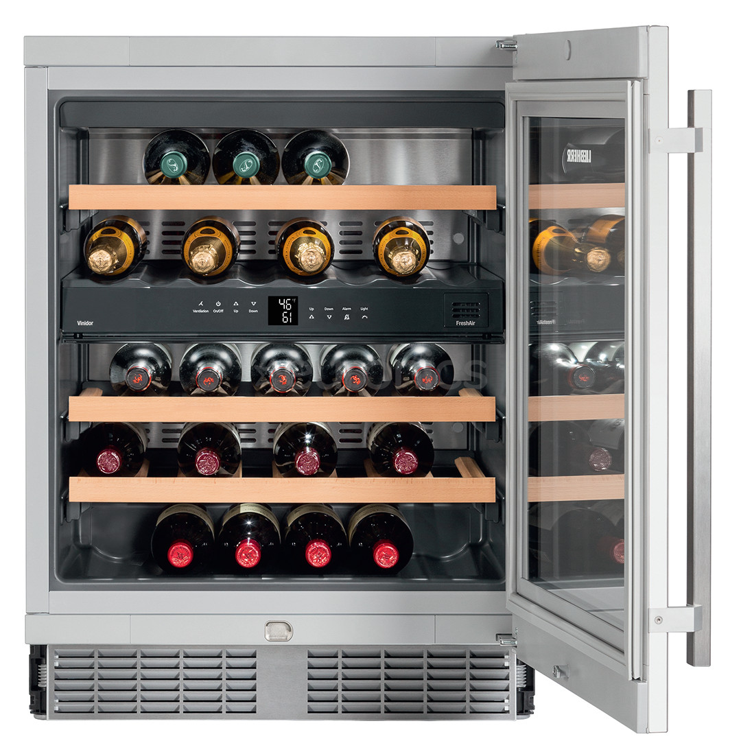 Liebherr Vinidor, 34 pudelit, kõrgus 83 cm, roostevaba teras - Veinikülmik