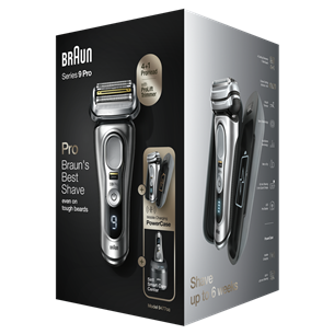 Braun Series 9 Pro Wet&Dry, серебристый/черный - Бритва