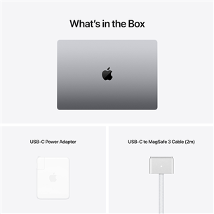 Apple MacBook Pro 16'' (2021), M1 Pro 10C/16C, 16 GB, 1 TB, SWE, hall - Sülearvuti