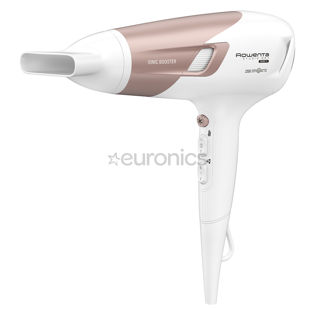 Rowenta Studio Dry Glow, 2100 Вт, белый/розовый - Фен