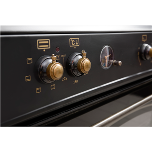 Ravanson, 107 L, black - Freestanding Gas Cooker with Electric Oven