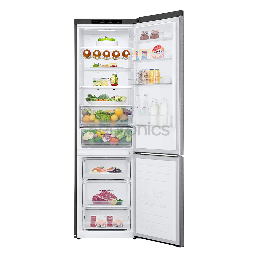 LG, NatureFRESH, internal display, 384 L, height 203, silver - Refrigerator