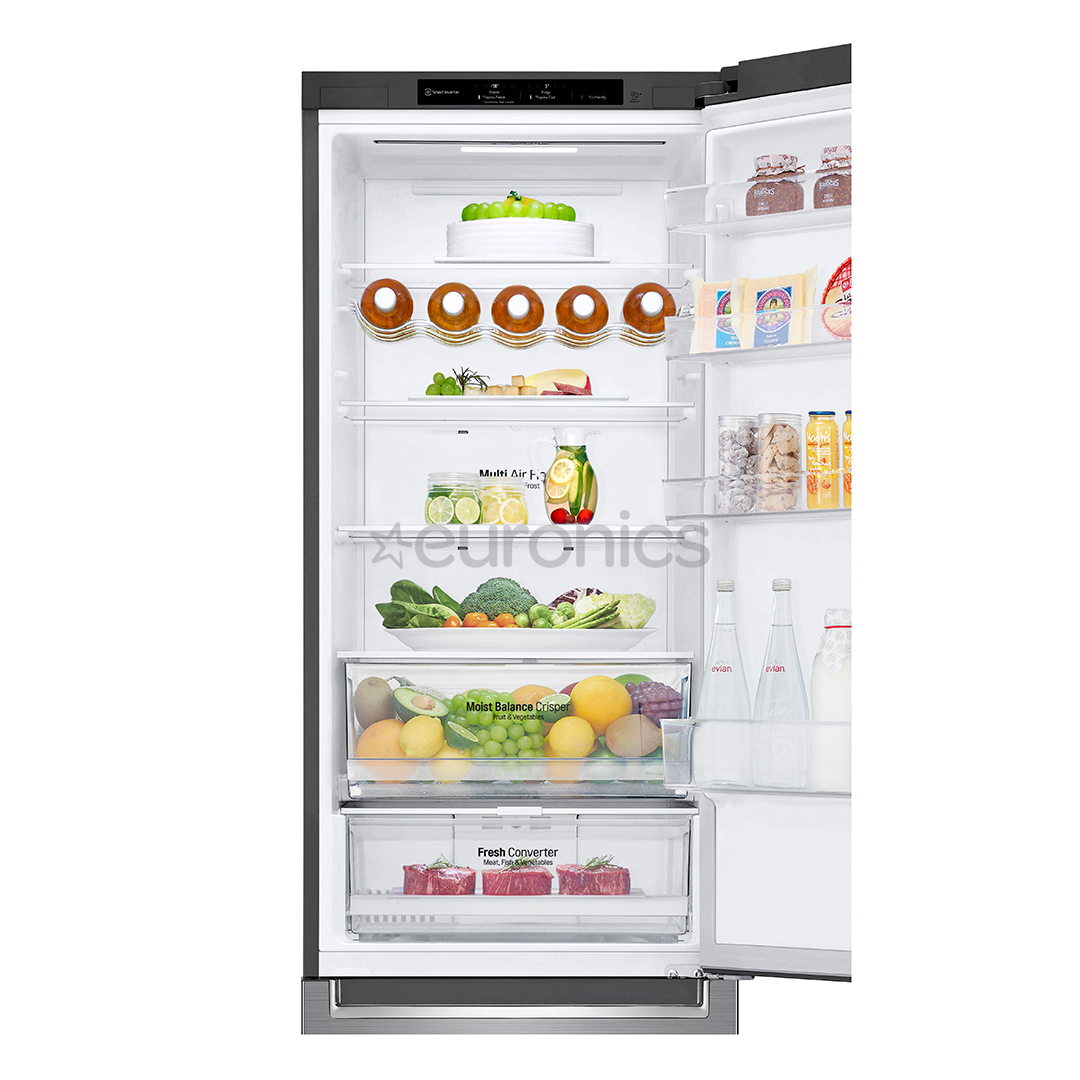 LG, NatureFRESH, internal display, 384 L, height 203, silver - Refrigerator