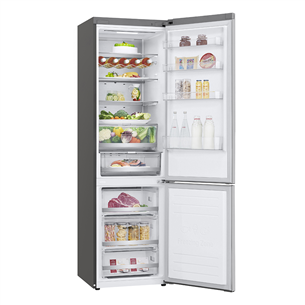 LG, NatureFRESH, external display, 384 L, height 203 cm, silver - Refrigerator