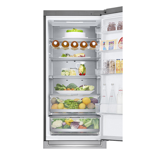 LG, NatureFRESH, external display, 384 L, height 203 cm, silver - Refrigerator