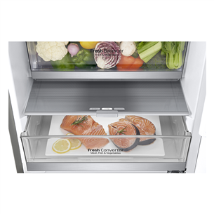 LG, NatureFRESH, external display, 384 L, height 203 cm, silver - Refrigerator