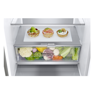 LG, NatureFRESH, external display, 384 L, height 203 cm, silver - Refrigerator