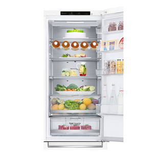 LG, NatureFRESH™, 384 л, высота 203 см, белый - Холодильник