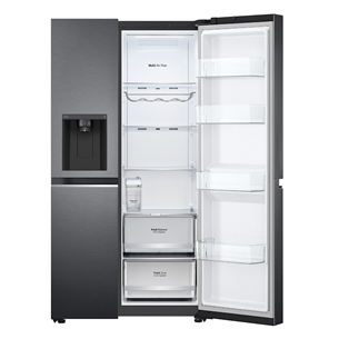 LG, water & ice dispenser, 635 L, height 179 cm, black - SBS Refrigerator