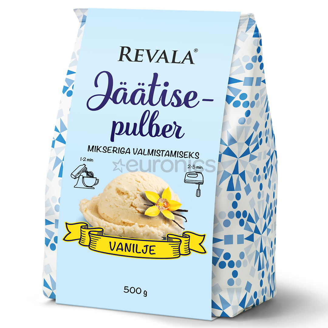 Revala, ваниль, 500 г - Сухая смесь для приготовления мороженого миксером