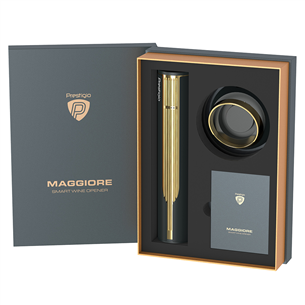 Prestigio Maggiore, black/gold - Automatic wine bottle opener PWO104GD