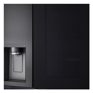 LG, InstaView, water & ice dispenser, 635 L, height 179 cm, black - SBS Refrigerator