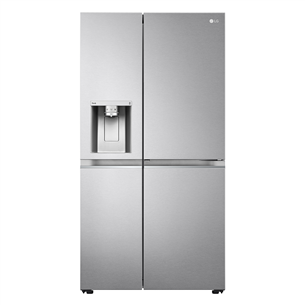 LG, диспенсер для воды и льда с резервуаром, 635 л, высота 179 см, серебристый - SBS-холодильник GSJV91BSAE.ABSQEUR
